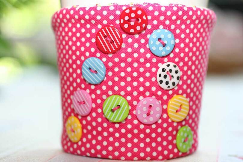 Nähanleitung: Tassenwärmer mit Schnittmuster