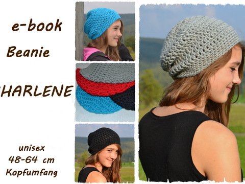 E-Book,+ Charlene + slounchy Beanie, unisex