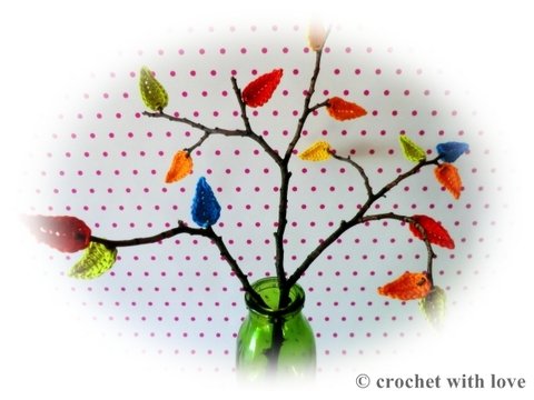 Gehäkelte Blätter, Herbstdeko - kostenlose Häkelanleitung