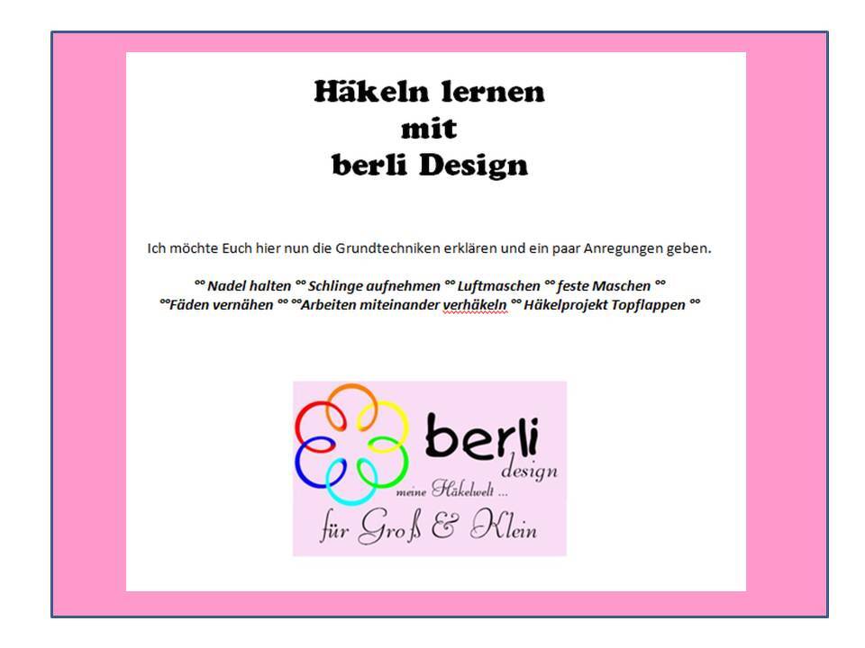 Häkeln lernen mit berli Design 01 | Kostenlos - Bild 2