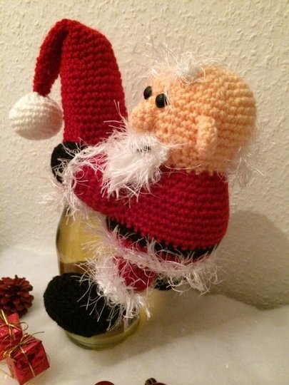 Häkelanleitung, Weihnachtsmann-Deko