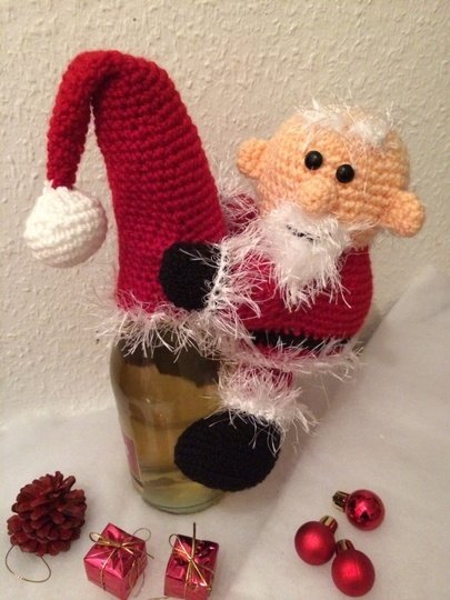 Häkelanleitung, Weihnachtsmann-Deko