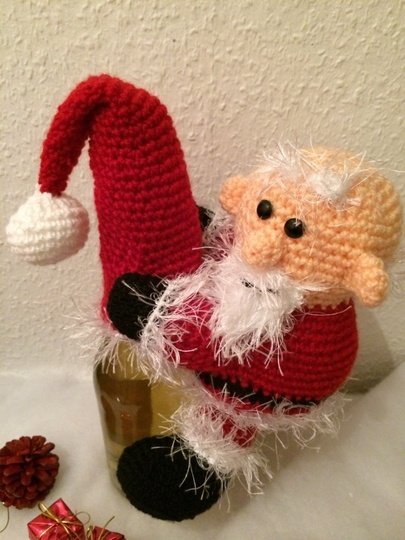 Häkelanleitung, Weihnachtsmann-Deko