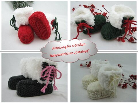 Strickanleitung Babystiefelchen "Cataleya"