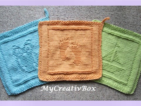 Waschlappen / Spültuch / Topflappen "Füße"