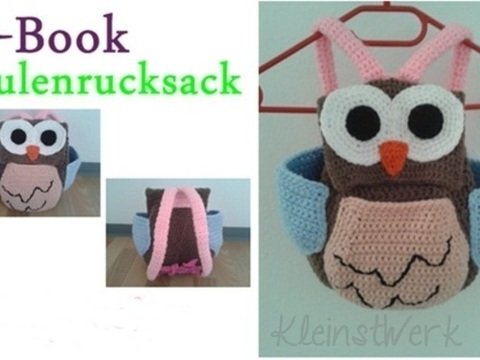 Häkelanleitung - Eulen Rucksack