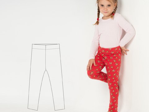 ENNA Girls Leggings Sewing Pattern PDF | Easy Stretch Pants for Kids