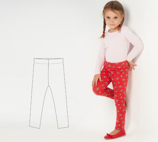 ENNA Leggings Schnittmuster PDF | Kinder Leggings nähen leicht gemacht |