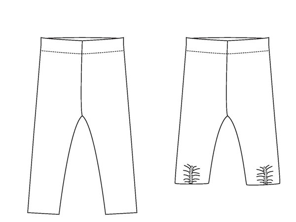 Baby Girl Leggings Sewing Pattern ENNA - Sizes 9M to 6Y