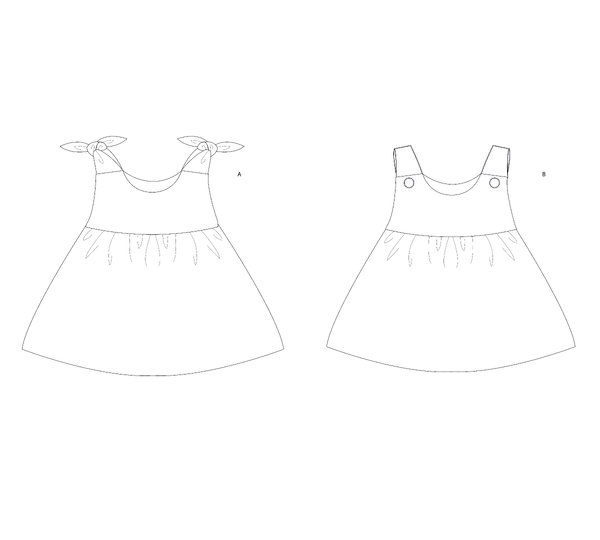 LIPSIA & CLARA Babykleid – Hängerchen Schnittmuster PDF für Anfänger