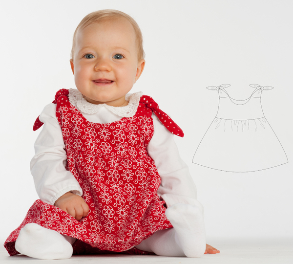 Schnittmuster Babykleid Hängerchen LIPSIA & CLARA Anleitung 62/68–98/104