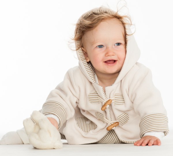 Cozy Baby & Kids Jacket with Hood and Bear Appliqué – PDF Sewing Pattern by