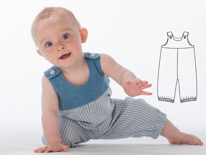 Baby Overall LILLI & BO + BOBBY Sewing Pattern PDF 6M-5Y