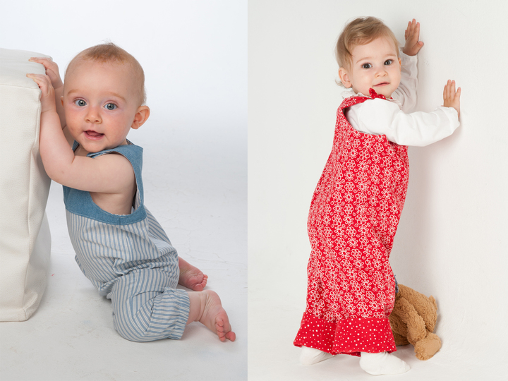 Schnittmuster Babyoverall LILLI & BO + BOBBY Anleitung 68/74–104/110