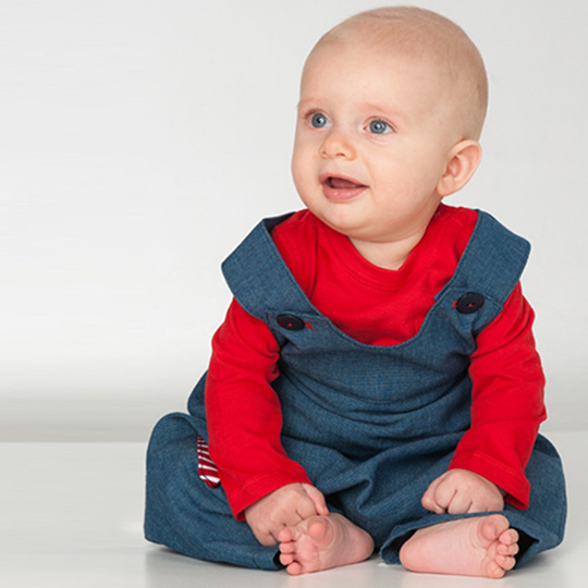 Comfortable Baby Overall PDF Sewing Pattern with Yoke and Shoulder Straps