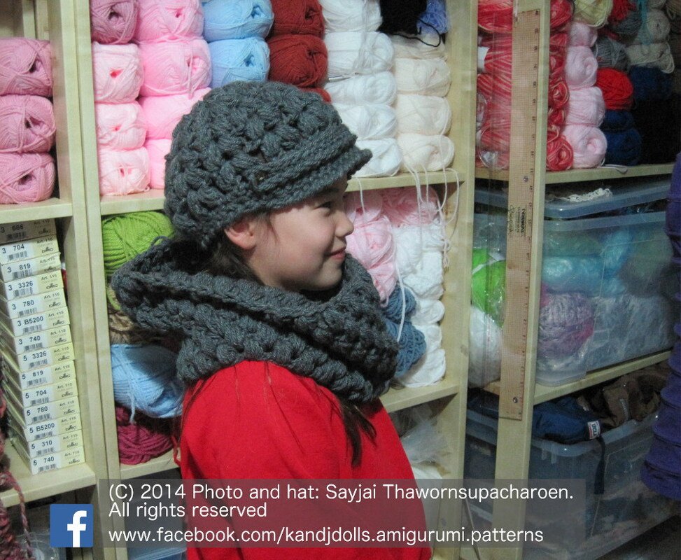 Puff Stitch Hat and Cowl, Crochet Pattern - Image 4