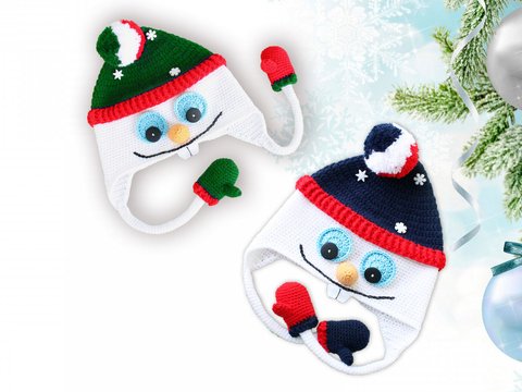 Kindermütze "Schneemann", alle Größen