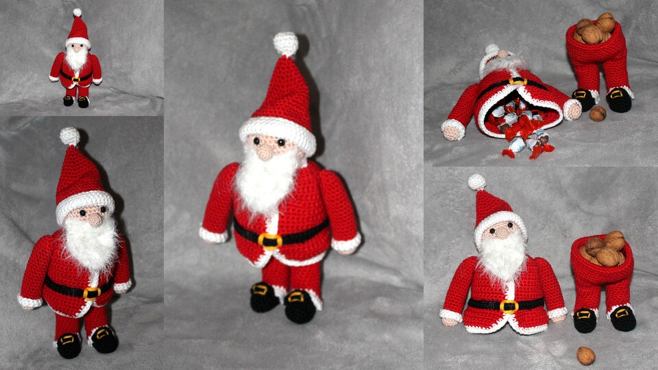 Crochet a Santa Claus – to Open Up and Fill (EN & DE)