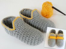 Häkelanleitung Hausschuhe häkeln - Loafers für Kids II Gr. 29-36 - No.84