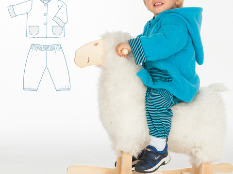 Baby Hooded Jacket + Pants TORINO TORETTO Sewing Pattern PDF