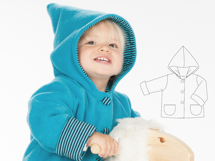 Adorable Hooded Jacket and Pants Sewing Pattern for Babies and Kids