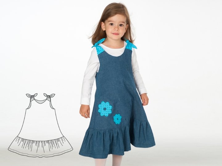 Girls Dress STEFFI 3-in-1 PDF Sewing Pattern 9m–12y