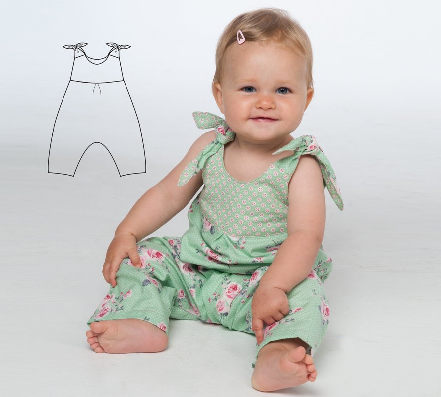 Baby Dungaree &amp; Pinafore Sewing Pattern PDF – LUNA &amp; CHARLOTTE 0–2Y
