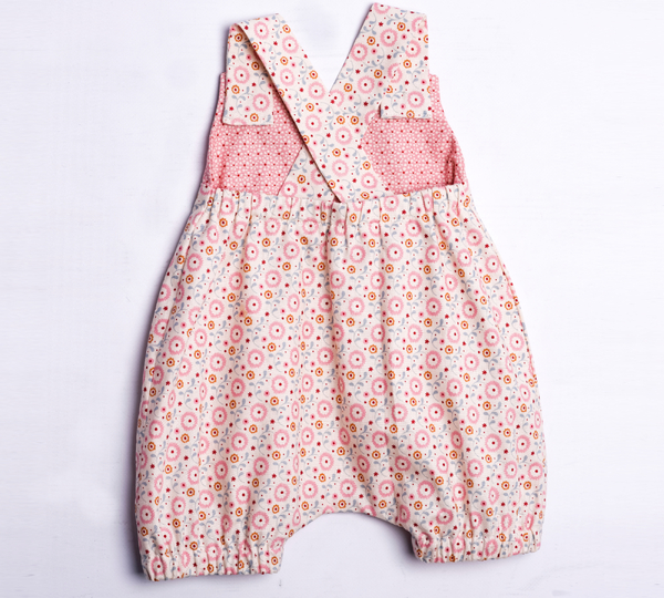 sewing pattern baby romper LUNA + CHARLOTTE tutorial 0m/1m–18m/2y