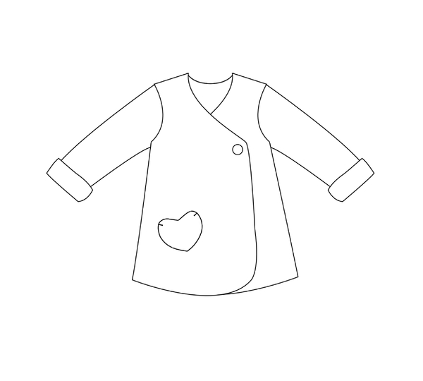 Girls Wrap Dress Jacket LENA Sewing Pattern PDF 2Y–9Y