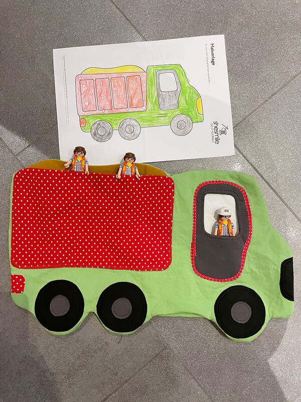 Kipplaster-Kuschelkissen "Karl" (Nähanleitung und Schnittmuster) - Bild 11