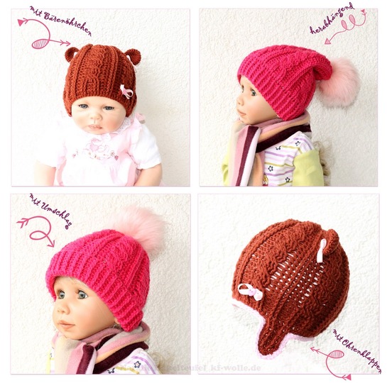 Wintermützen "Casual", 4 Varianten, alle Gr.