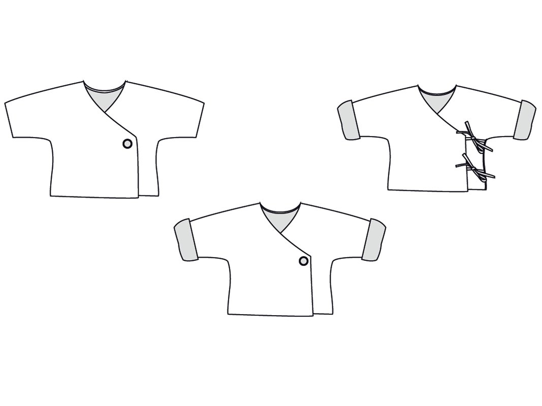Sewing pattern wrap jacket FIORINO tutorial 0m/1m–18m/2y - Image 4