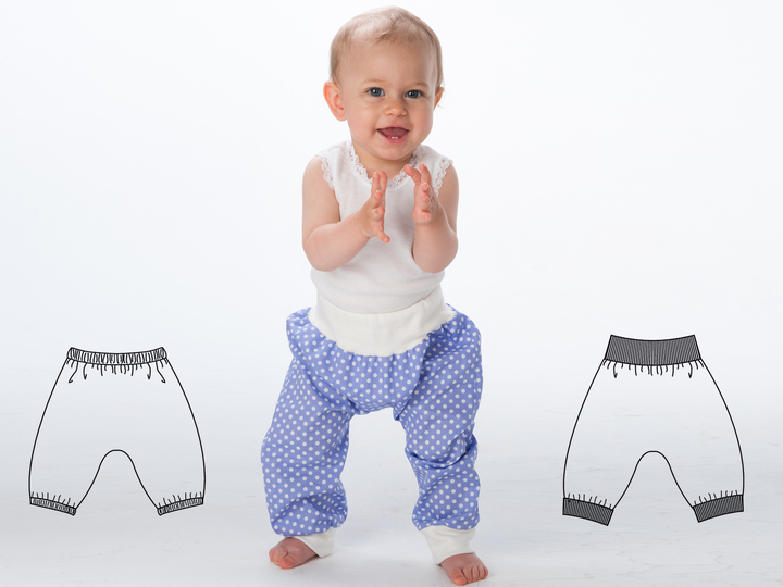 Kids Harem Pants BREK – Sewing Pattern PDF 6m/9m-4y/5y