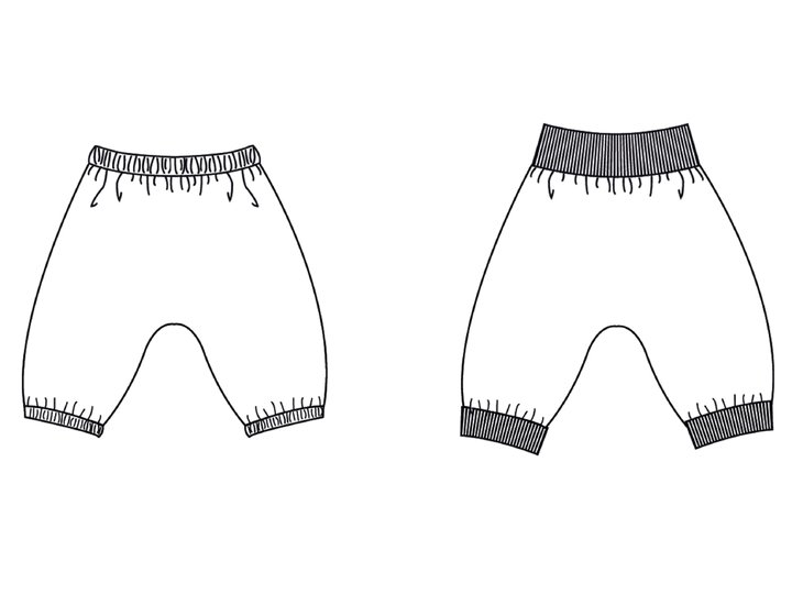 Kids Harem Pants BREK – Sewing Pattern PDF 6m/9m-4y/5y