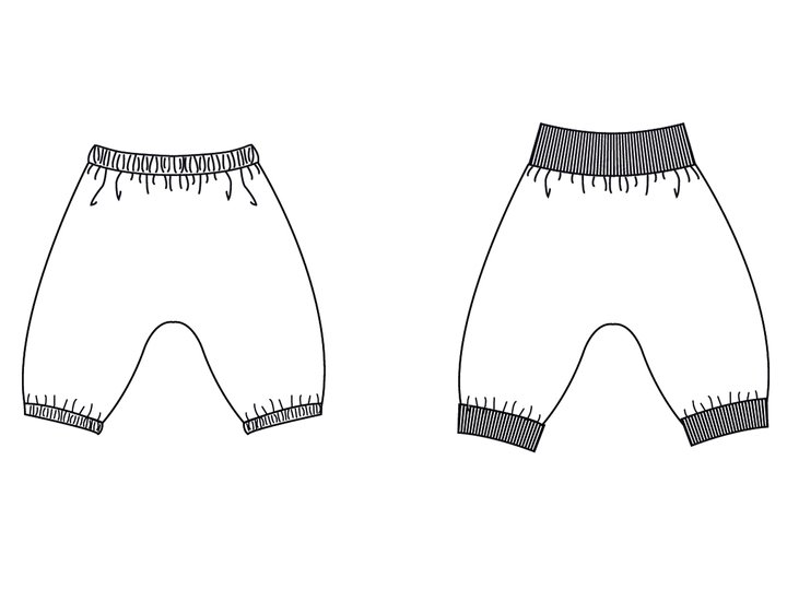 sewing pattern kids pants tutorial 6m/9m 12m/18m 2y/3y 4y/5y