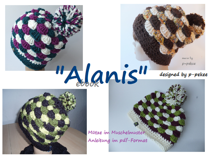 Häkelmütze "Alanis" - Bommelmütze