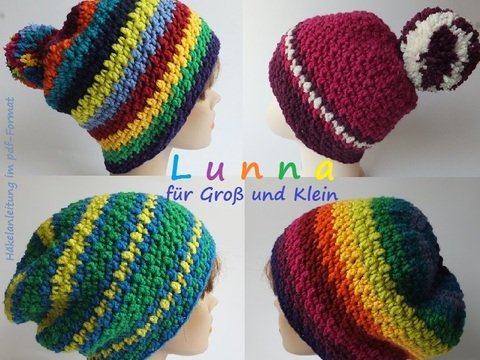 "Lunna" Häkelmütze für Groß & Klein