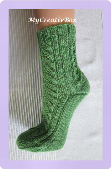 Sockenmuster "Blattpaare" - Pdf - Gr.: 32-43