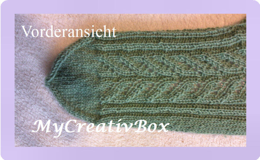 Sockenmuster "Blattpaare" - Pdf - Gr.: 32-43