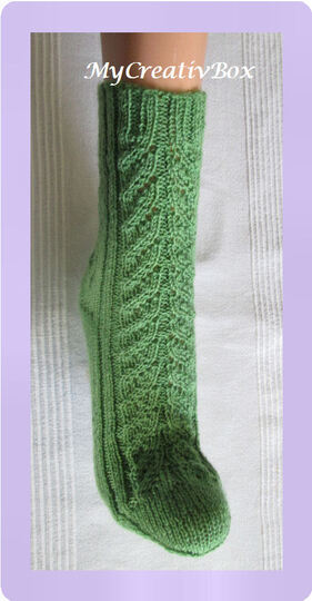 Sockenmuster "Blattpaare" - Pdf - Gr.: 32-43