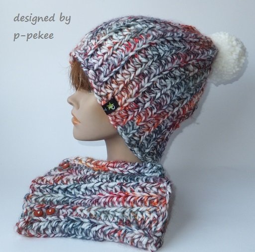 Big-Cosy-Ripp - gehäkelte Mütze / Schal oder Loop/Stulpen - Bild 2