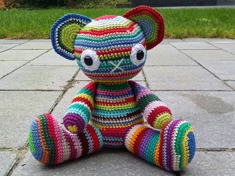 Streifenteddy - Amigurumi Häkelanleitung