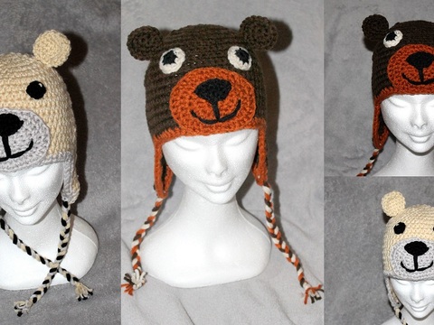 Crochet a Teddy Hat – or a Polar Bear, in Three Sizes (EN & DE)