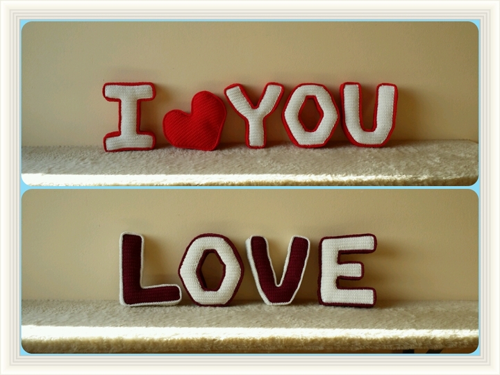 Häkelanleitung Sparpaket 3D Buchstaben Valentinstag