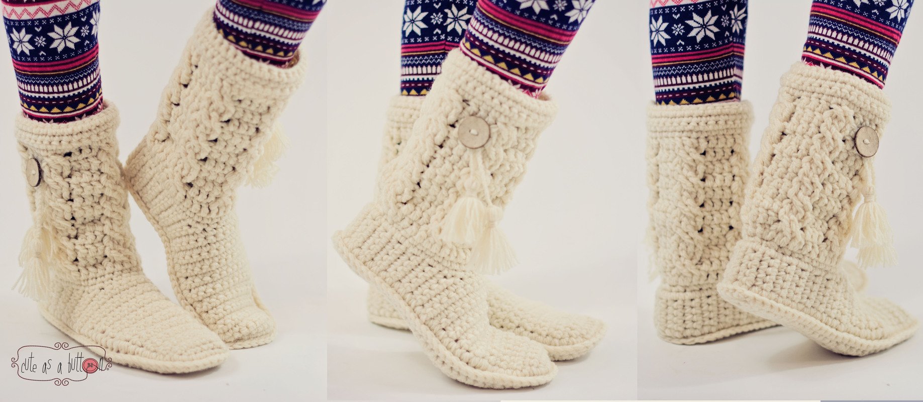 Cute as a button Häkelboots Anleitung - Bild 2