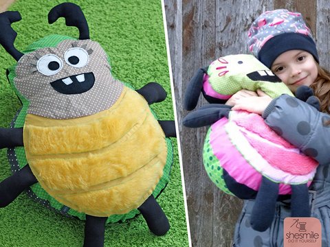 Käferkissen Hildegard (Nähanleitung und Schnittmuster)