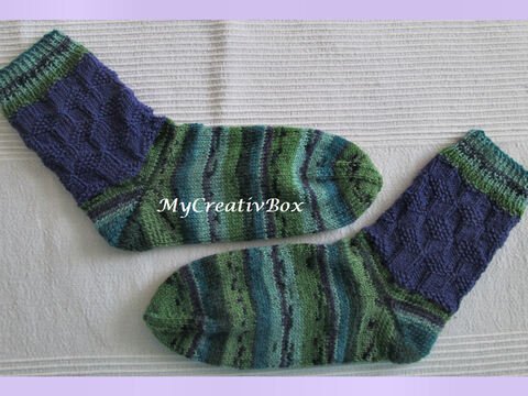 Sockenmuster "Rautensterne" - Pdf - Gr.: 36-40