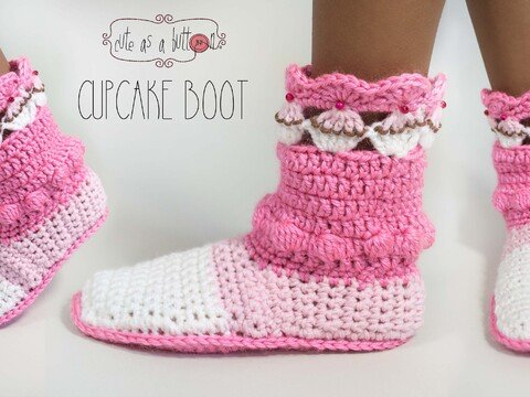 Cute as a button Cupcake Boots Anleitung