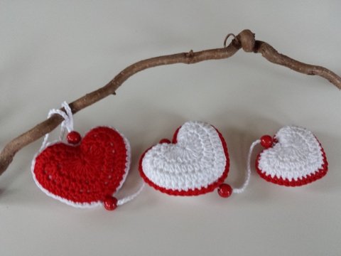 Valentinsherz / Dekoherz 3D - Kostenlose Häkelanleitung