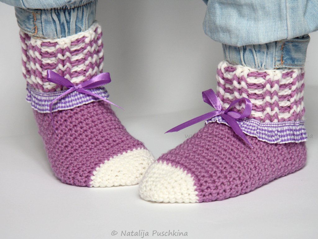 Kindersocken häkeln -  Gr. 20-35 - für Jungs und Mädchen - Häkelanleitung - Bild 3